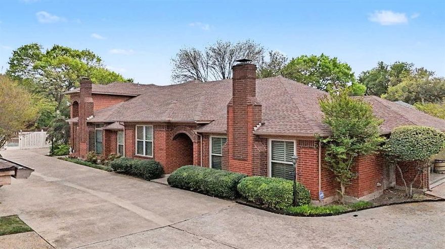 Welcome to 6609 Waterwood Circle where comfort, convenience, and low-maintenance living come together beautifully. This home offers luxury of minimal yardwork, giving more time to enjoy what matters most. Step into a spacious and inviting living area, complete with a cozy, rock fireplace and a  stylish minibar, perfect for relaxing evenings and entertaining guests. This townhome features a wonderful formal dining, along with an eat-in kitchen that offers a bright breakfast area overlooking a private patio. Start your mornings with coffee in a peaceful outdoor setting, and unwind in the evenings grilling and gathering with friends and family. The patio truly extends your living space. You’ll love the granite countertops, rich wood flooring throughout, and a large utility room that makes everyday living just a little easier. Ideally located by the community pool, this home offers both convenience and a lifestyle you’ll enjoy. Make an appointment today to see this eclectic property.