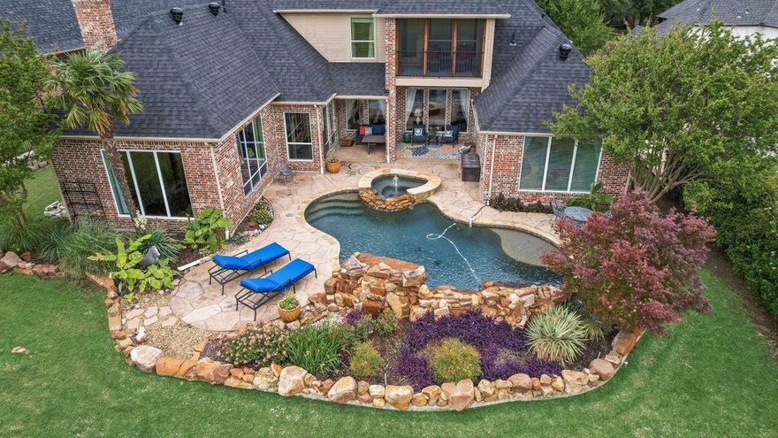 I am excited to present a home that truly has it all. Located in desirable RISD on Buffalo Creek golf course. The property combines classic charm with modern updates. Upon entering, you are welcomed by floor to ceiling windows and soaring ceilings, offering breathtaking views of golf course, well manicured landscaping, and pool with spa. The home features four spacious bedrooms, including a primary and secondary bedroom on the first floor with ensuite baths, and two additional bedrooms on the second floor with a Jack and Jill bath. For entertainment, there are three living areas, two large dining areas, and a large upstairs flex space perfect for a game or media room. The first-floor office also offers stunning views of the mature trees and beautiful neighboring homes. Recent updates and upgrades include new appliances, roof, entire home generator, pool heater and pump, flooring, and windows.This home is a gem and checks all of the boxes. Schedule a showing today.