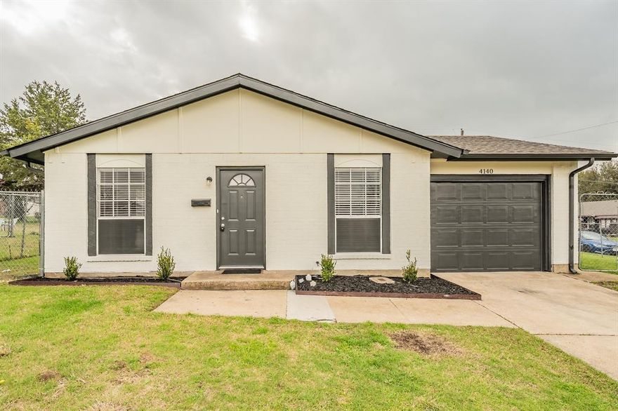 Fully renovated and move-in ready, this beautifully updated Dallas home blends modern finishes with a spacious, functional layout. Step inside to an open living area featuring durable luxury vinyl plank flooring, fresh neutral paint, and abundant natural light that flows seamlessly into the dining space and kitchen. The kitchen is tastefully updated with granite countertops, stainless steel appliances, crisp white cabinetry, and plenty of prep space.
Both bathrooms have been recently remodeled with custom tile work, including a tiled tub surround for the hall bath and a sleek walk-in shower in the primary bath. Bedrooms feature new carpet, ceiling fans, and a comfortable layout ideal for family or guests.
Outside, enjoy a large fenced backyard offering endless possibilities for entertaining, pets, gardening, or future outdoor additions. The home also features fresh exterior paint, updated landscaping, and an attached garage that adds convenience and storage.
Located in Dallas with quick access to major highways, shopping, dining, and everyday conveniences, this home delivers the perfect combination of style, comfort, and practicality. A fantastic opportunity for homeowners and investors alike. Schedule your private showing today.
