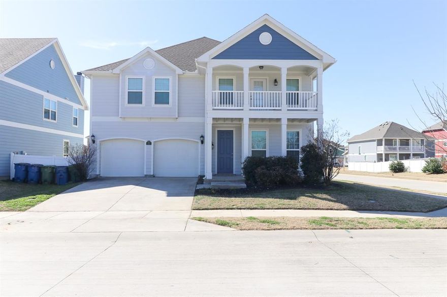 Welcome to this charming and spacious 4-bedroom, 3.5-bath home located in the highly regarded Aubrey ISD. This well-designed residence features an open floor plan that creates a bright and welcoming atmosphere. The kitchen is well equipped with ample cabinet space and flows easily into the main living areas, making everyday living comfortable and functional. With two generous living areas, there is plenty of room to relax or entertain. A unique highlight of this home is the presence of two large primary suites, offering added flexibility and comfort. The large backyard, complete with a covered patio, provides space to enjoy outdoor activities or unwind. Residents also enjoy access to outstanding neighborhood amenities, including multiple parks, scenic walking trails, ball fields, and a resort-style swimming complex. Conveniently located near grocery stores, restaurants, and everyday conveniences, this home offers both comfort and accessibility. Information deemed reliable but not guaranteed.