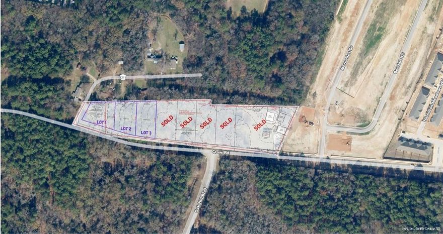 LOT 8 - 0.502 Acres. 8 lots available located just north of the intersection of Crow Rd and Oak Hill Blvd in Tyler, TX. 
(Lots listed Separately) 
• No zoning, outside of city limits 
• Utilities available 
• Location provides easy access to Old Jacksonville Hwy and all South Tyler main corridors 
• About half a mile from the Old Jacksonville Highway retail corridor 
• Approx. 0.3 miles east of new Wagner Cadillac location 
• The Old Jacksonville Corridor presents Tyler's fastest growing high-end development
