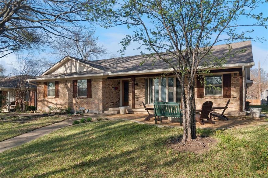 Wonderfully maintained home on a great street in Lake Highlands. This 4 bedroom, 2 full bath and 1 half bath home features a completely opened kitchen, dining and living space. Numerous built-in cabinets, huge kitchen island, engineered wood floors and more. The kitchen was opened to the large living area with custom cabinets, built-in fridge, granite counter tops, stone tile floor and stainless-steel appliances. Next to the fireplace is more counter and storage space plus a mini-fridge. The backyard offers a gorgeous pool complete with sun shelf and pergola covering the patio-lounge area and built-in gas grill. The hall bath was remodeled including counter tops, tile floors, shower and sinks. The primary bedroom has atrium doors leading out the pool, separate shower and large jetted tub, plus a large walk-in closet. Both larger bedrooms have walk-in closets, the 4th bedroom off the kitchen could also serve as a great home office or workout room. The custom gas fire pit in the front yard is a great place to relax on a nice night and visit with neighbors. Roof replaced in 2019. Windows replaced. Don't miss this one.