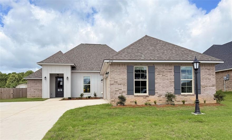 Awesome builder rate and closing cost assistance available (restrictions apply)!  

The CLAUDET III G in Griffin Estates community offers a spacious 4 bedroom, 3 full bathroom, open and split design with a formal dining room and a separate breakfast or keeping room.

Features:  double vanity, garden tub, separate shower, and walk-in closet in the primary suite, tray ceiling in the primary bedroom, double vanity in the second bathroom, en suite bathroom in bedroom 2, a kitchen island overlooking the living room, large walk-in pantry, mud room with boot bench and drop zone, covered rear patio, side-entry garage, recessed can lighting, undermount sinks, cabinet hardware throughout, ceiling fans in the living room and primary bedroom are standard, smart connect wi-fi thermostat, smoke and carbon monoxide detectors, post tension slab, automatic garage door with 2 remotes, landscaping, architectural 30-year shingles, flood lights, and more!  

Energy Efficient Features:  a tankless gas water heater, a kitchen appliance package, low E tilt-in windows, and more!