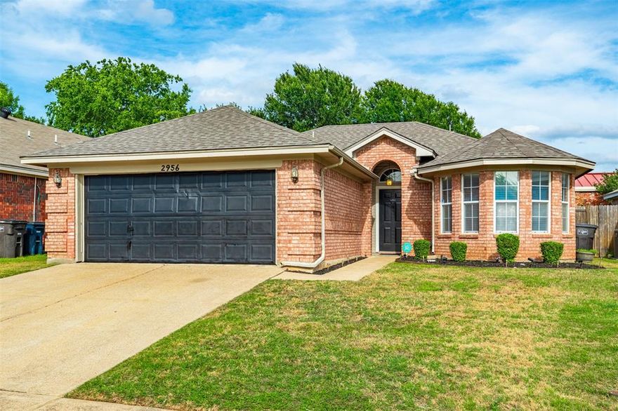 Updated One-Story Living in the Heart of River Trails! Welcome to this beautifully refreshed single-story home in the established River Trails community—where comfort, convenience, and modern updates come together just minutes from schools, trails, shopping, and dining.
Step inside to a bright, inviting layout featuring wood-look tile flooring throughout the main living areas—both stylish and easy to maintain. The spacious living room is filled with natural light and anchored by a vaulted ceiling and a classic brick wood-burning fireplace, creating the perfect space to relax or gather. The kitchen is designed for both function and connection, with a pass-through opening to the living area, crisp white cabinetry, a prep island, and plenty of storage. The adjoining dining space offers room for everyday meals or entertaining guests.
Unwind in the generous primary suite, with a well-appointed en suite bath featuring accent wall, dual sinks, a soaking garden tub, a separate oversized shower, and a walk-in closet. Two additional bedrooms provide flexibility—ideal for guests, a home office, or a creative space. Enjoy peace of mind with recent energy-efficient updates, including a new roof and water heater. Step outside to a large covered patio overlooking a spacious, fully fenced backyard—perfect for pets, play, and weekend gatherings. This move-in-ready home offers the ideal blend of location, layout, and livability. Schedule your private tour today and see why this River Trails home is one you won’t want to miss!