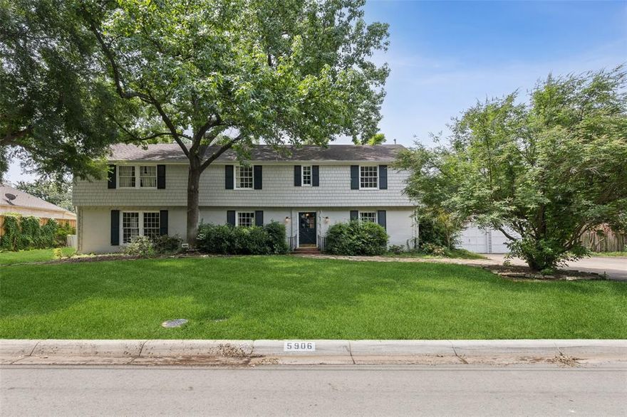 Live large on this half acre expanse. A rare opportunity primely located in the extension of Old Preston Hollow, south of Walnut Hill between Preston and Douglas. Revive the charm of this original family home or create your new dream home. Wood flooring, 4 fireplaces including one doublesided, floor-to-ceiling windows, built-ins and generous room sizes offer their original charming character. With 148 linear feet of frontage, this home is one of only 9 homes on the south side of the street. This section feels like a quiet, secluded private drive shaded by large old growth trees. 5906 Joyce Way is located exactly in the middle of the south side of the street. Exclusive shopping and dining are close by with convenient access to private or public schools. Sizable locations like this are rare.