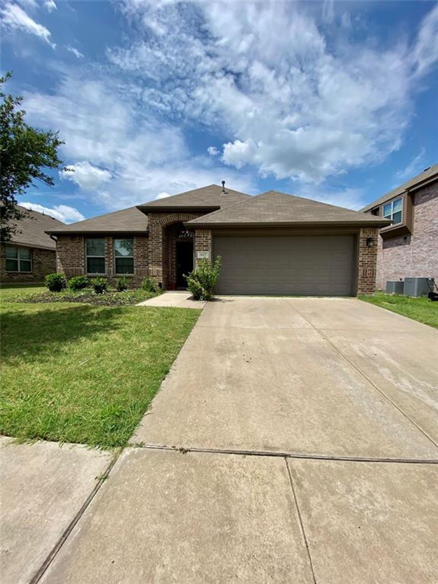 Lovely recently painted home, 4 bedroom, 2 full bathroom, 2 car garage.  With high ceilings, laminated floors almost through all the house.  Back yard includes wood playground for the family to enjoy.  Perfect for your family.