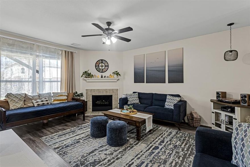 Step into this stunning east-facing home in the highly sought-after Villages of Woodland Springs, offering access to five resort-style community pools. This beautifully maintained two-story home features a bright, open-concept layout designed for both everyday living and effortless entertaining.The heart of the home is a fully reimagined and expanded kitchen with updated countertops, freshly painted cabinetry, and a modern, functional design. Brand-new carpeting throughout and a striking front door with decorative glass add warmth and style.Enjoy your own private backyard retreat with a covered patio, pergola, cozy fireplace seating area, and decorative lighting—perfect for relaxing evenings or hosting guests.
Ideally located with quick access to I-35W and Hwy 170, and just minutes from shopping, dining, Alliance Town Center, Tanger Outlets, and DFW Airport. This home offers the perfect blend of comfort, style, and convenience.