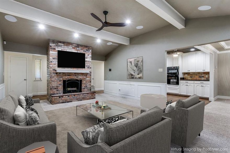 Welcome to 219 Indian Creek Dr in beautiful Trophy Club, TX! This charming 3-bedroom, 2-bath home combines comfort, style, and plenty of room to entertain. Each bedroom is generously sized, offering space and versatility rarely found today. The kitchen features a rare skylight that fills the space with natural light, complemented by updated lighting throughout the home. The luxurious primary suite includes three closets and a spa-inspired bath with a soaking tub and separate shower.

Step outside to your backyard retreat — complete with a built-in gas grill, outdoor fridge, bar area, and mounted TV setup under a spacious covered patio. Perfect for hosting friends and family! The long driveway easily accommodates up to five additional cars beyond the two-car garage. Located in a quiet neighborhood and zoned for the highly sought-after Byron Nelson High School, this home truly has it all — space, upgrades, and the perfect setting for indoor-outdoor living.
*Information deemed reliable but not guaranteed*