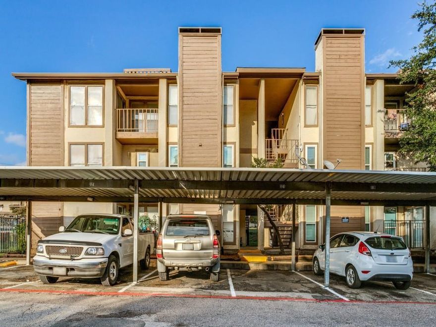 Investors Only. Property is leased through the end of 2026. Well maintained 1 bed 1 bath Condo on the 3rd Floor conveniently located near major highways in East Dallas.  HOA includes water, sewer, trash and an assigned covered parking spot. Don't miss out!