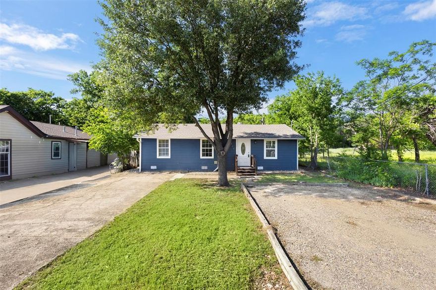 Charming Cottage Living Just Minutes from Downtown Ferris! Welcome to this inviting and thoughtfully updated cottage nestled on a generously sized lot in the heart of Ferris—known as the “Brick Capital of the Nation” and loved for its authentic small-town charm just south of Dallas. Inside, you’ll find a light-filled, open living space with updated flooring and a clean, neutral palette ready for your personal touch. The efficient layout maximizes every square foot, offering comfortable living without wasted space. The kitchen provides ample cabinetry and functionality (washer, dryer and refrigerator stay!), while the bedrooms offer cozy retreats with natural light and flexibility for guests, work-from-home, or hobbies. Step outside and discover one of this property’s standout features—a large lot with exceptional parking capacity, ideal for multiple vehicles, trailers, or recreational use. The spacious backyard offers room to expand, garden, or simply enjoy the peaceful surroundings under mature trees. Located within walking distance to downtown Ferris, you’ll enjoy easy access to local shops, dining, and community events—all while being a convenient drive to Dallas. Perfect for first-time buyers, down-sizers, or investors looking for a move-in ready opportunity with room to grow.