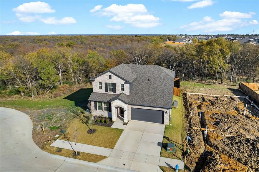 Discover the perfect blend of comfort and modern design in this Beazer-built home located in the sought-after Stark Farms community of Denton, TX. This thoughtfully designed floor plan features 3 bedrooms and 2.5 bathrooms, along with standout spaces that elevate everyday living. At the front of the home, you’ll find a welcoming office that offers the versatility today’s lifestyle demands. The spacious living room flows seamlessly into the open-concept kitchen, complete with upgraded appliances, a beautiful island and granite countertops. A peaceful primary suite features a large walk-in closet, and modern bathroom with a walk-in shower, while additional bedrooms—all upstairs providing flexibility for work, play, or hosting. With a second full bath upstairs, and downstairs half bath with custom black and white tile floors. Also enjoy a loft style oversized family room, that could easily be utilized for 2 types of space. The mudroom adds convenience and storage, and the covered patio is the perfect backdrop for outdoor relaxation. This home's location is ideal with a stunning pond as you pull onto the road, sitting on a cul de sac, with no one building on your one side, and also backs up to beautiful green space. Located in the vibrant Stark Farms neighborhood, enjoy Denton’s nearby shopping, dining, and top-rated schools. With its thoughtful layout and warm, inviting feel, this home is ready to welcome its next owners.
