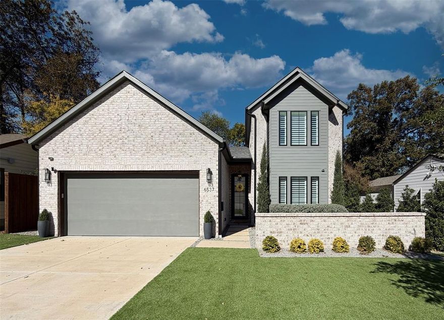 Sophisticated, spacious, and set on a rare 55×170 lot with a custom resort-style pool, this Fairmont Homes showpiece captures the essence of luxury Lakewood living. Perfectly positioned within walking distance to White Rock Lake and the SoPac Trail, this residence exemplifies modern luxury with a nod to classic architectural detail. Beyond the private courtyard, a dramatic steel entry opens to interiors defined by craftsmanship and sophistication—smooth walls, rich hardwoods, custom plantation shutters, and architectural beam accents. The designer kitchen impresses with custom inset cabinetry, Venetian plaster detailing, and integrated JennAir appliances, flowing seamlessly into a vaulted living room where a striking fireplace anchors the space and expansive RAM doors connect the indoors to an entertainer’s dream backyard. Step outside to your private resort retreat—complete with a new luxury pool, outdoor kitchen, full turf landscaping in front and back, and an 8-foot privacy fence. The spacious primary suite and study are conveniently located downstairs, with three bedrooms upstairs—each featuring generous walk-in closets and ensuite baths—plus a flex space that is currently used as a media room. Book your tour today to experience this thoughtfully designed, masterfully crafted home that defines elevated Lakewood living with sophistication, comfort, and style.