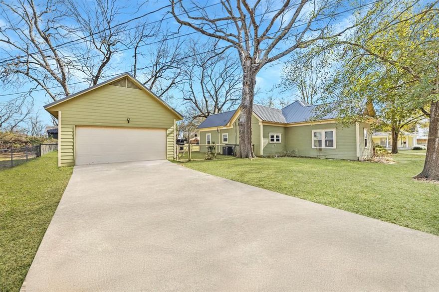 Step into this beautifully maintained 1950s gem brimming with timeless character and small-town charm! Situated on a spacious corner lot, this 1,814 sq. ft. home offers 3 inviting bedrooms, 1 well-appointed bath, and a dedicated office space—perfect for remote work, studying, or creative pursuits.Classic details meet modern comfort throughout, creating a warm and welcoming atmosphere you’ll love coming home to. Outside, the large detached workshop provides plenty of room for projects, hobbies, or extra storage—ideal for anyone who loves to tinker or create.
Home was recently leveled and has new transferable warranty! Brand-new survey included. With its blend of vintage appeal, functional space, and thoughtful updates, this home truly offers the best of both worlds. Don’t miss your chance to own a piece of Eustace history—schedule your private tour today!