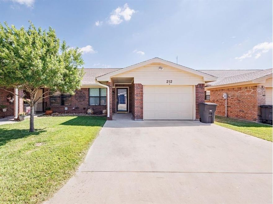 Welcome to 212 Willis Way #A, located in a desirable 55+ HOA community! This charming red brick home offers 2 bedrooms, 2 bathrooms, plus a versatile bonus room—perfect for an office, hobby space, or guest area. Inside, you’ll find a comfortable living room, dedicated dining area with a beautiful chandelier, and a functional, updated, with granite counter tops and back splash kitchen.

Enjoy relaxing on the covered back porch, ideal for morning coffee or evening unwinding. Bedroom 2 includes a convenient queen-size Murphy bed, maximizing space and flexibility.  The kitchen features ample counter space and large corner drawers for easy access.  The refrigerator, washer and dryer will convey on request.  The primary bathroom has two sinks and updated with granite counters plus a roll in shower update.  

Take the stress out of maintenance—HOA services include lawn care, HVAC maintenance, select city utilities, and pest control.

Conveniently located within walking distance to a park, convenience store, and Family Dollar, this home offers both comfort and ease of living in a welcoming community.