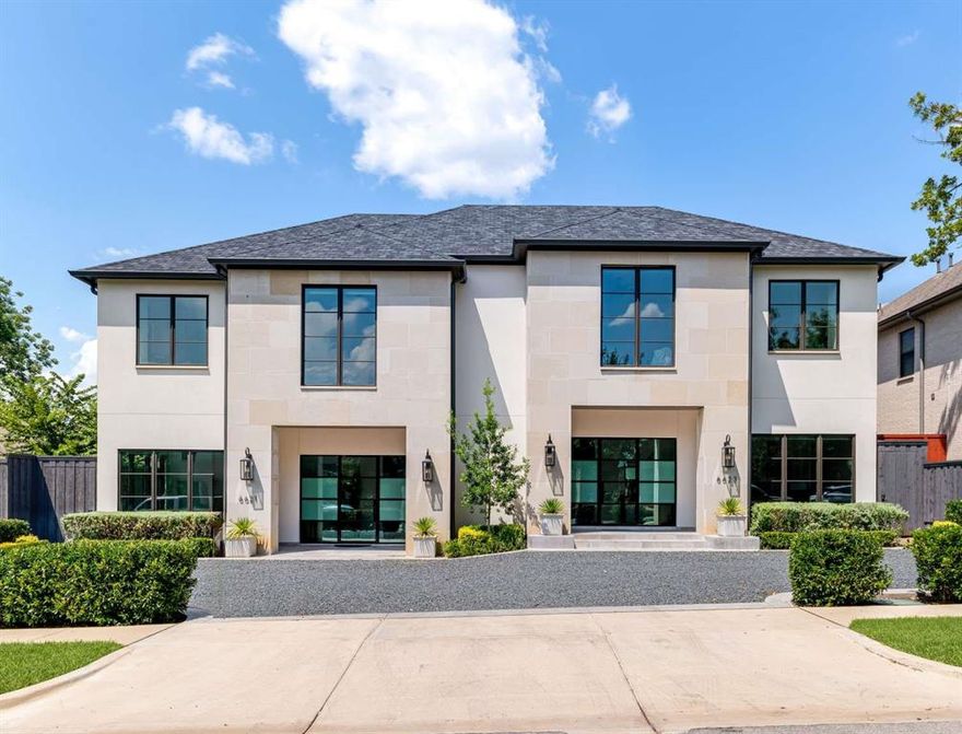Recently completed, this luxurious townhome in the heart of Preston Hollow is a masterpiece crafted by S&R Development. Its open and inviting layout enhances the flow of natural light, thanks to expansive glass sliding doors that open to a charming outdoor patio and floor-to-ceiling corner windows. This residence boasts a luxurious second-floor master suite, three additional bedrooms, and a two-car garage complemented by two more parking spaces at the front. It features state-of-the-art Sub-Zero and Wolf appliances and is prepped for an elevator installation. Located just moments from Preston Center and within easy reach of North Park Mall, Highland Park Village, and Snider Plaza, this home offers unmatched elegance in a coveted location.