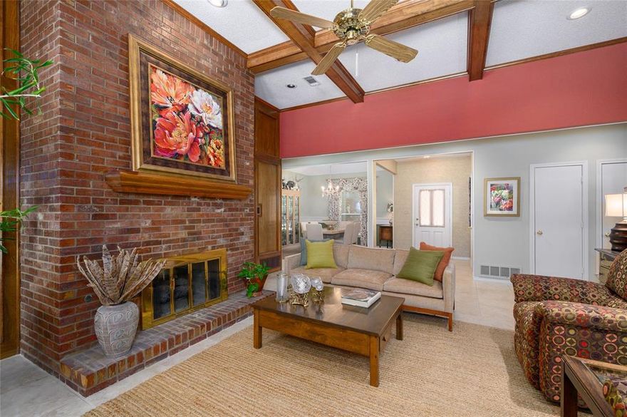 Tucked away in a quiet cul-de-sac and surrounded by mature trees, this beautifully maintained one-owner home offers comfort, space, and timeless charm. Featuring three spacious bedrooms, two full bathrooms, and a convenient half bath, this home is designed for both everyday living and effortless entertaining. Inside, you'll find two inviting living areas and two dining spaces, perfect for hosting family gatherings or enjoying quiet evenings at home. A dual gas fireplace adds warmth and ambiance, seamlessly connecting both living rooms and creating a cozy focal point.
The kitchen flows naturally into the living and dining areas, offering functionality and space, while large windows bring in plenty of natural light. Step outside to your own backyard retreat—complete with a sparkling pool, vibrant landscaping, and plenty of room to relax or entertain.
From the mature trees that frame the property to the loving care it has received from its original owner, this home is truly a rare find. With easy access to Bonnie Wenk Park, Historic Downtown, Hwy 75, Trader Joe's, & Costco - this is an opportunity you do not want to miss!