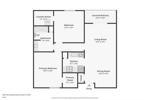 Tiny photo for 4859 Cedar Springs Road #128, Dallas, TX 75219 (MLS # 21196540)