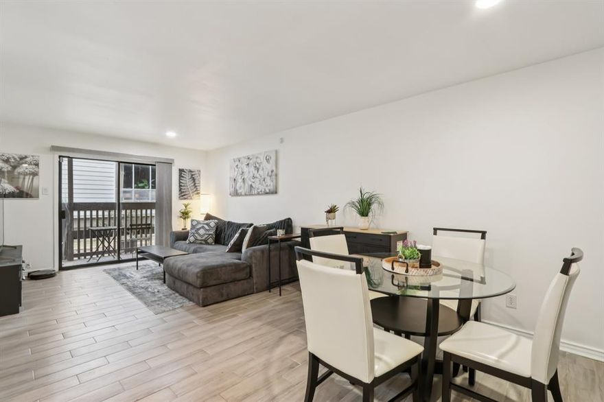 Exclusive financing incentive available for this property: Buyer may receive a lender credit equal to 1% of the loan amount, applicable toward closing costs or an interest rate buy-down, when financing is obtained through Mpire Financial Group. This offering is property-specific and available only through the designated lender. Terms, conditions, and eligibility requirements apply.This fully updated first-level condo at 4859 Cedar Springs Rd #128 delivers style, convenience, and a location that absolutely understands the assignment.This 2-bedroom, 1-bath home offers 841 square feet of smart living space with clean modern finishes and absolutely zero carpet. The kitchen has been refreshed with quartz countertops, stainless appliances, and a sleek backsplash that gives just the right amount of personality. The refrigerator stays, along with the stacked washer and dryer, a rare and highly sought-after feature in this community. The open living and dining area flows easily to the private covered balcony, creating a comfortable space to unwind or entertain. Both bedrooms offer generous natural light, while the updated bathroom keeps the aesthetic clean and modern. The unit sits conveniently close to the community pool and the underground parking area, making daily life refreshingly easy. The gated community offers a resort-style pool, dog park, grills, and community gathering spaces perfect for relaxing or socializing with neighbors. The location is where this property truly shines. Situated in the vibrant Oak Lawn area, you are minutes from Uptown, the Dallas Medical District, Love Field Airport, and Downtown Dallas. Cedar Springs and the nearby Dallas North Tollway provide quick access for commuting across the city, while I-35E and the Woodall Rodgers Freeway connect you to major employment centers throughout the metroplex. Location, style, and the amenity rich environment make this the deal you were waiting for.