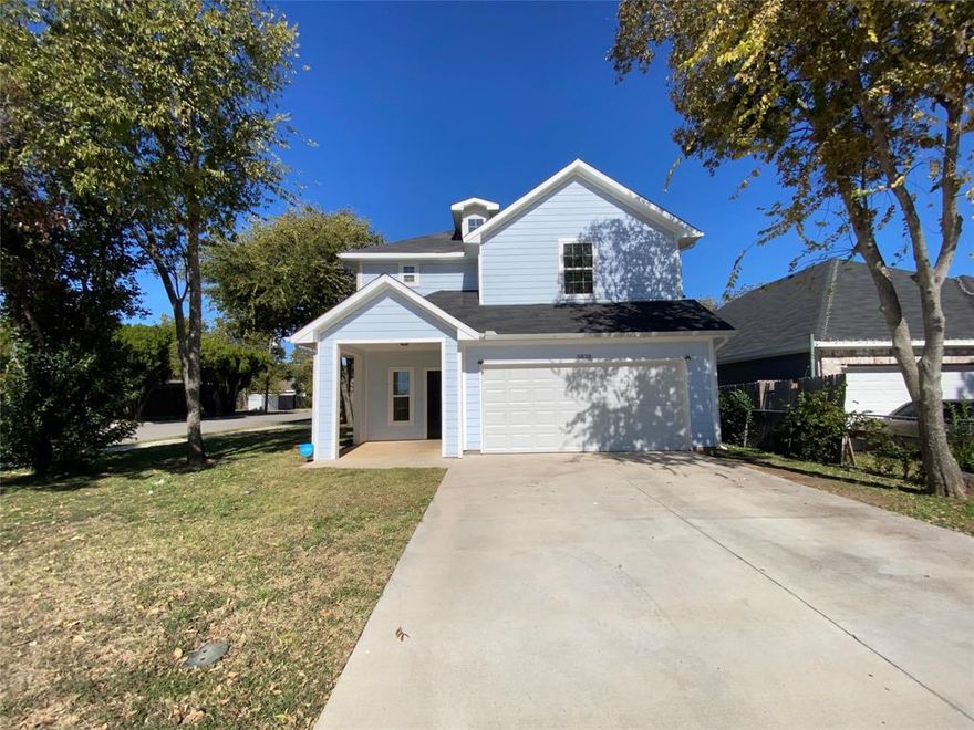 This is an adorable 5 bedroom, 3 bathroom single family home located in Fort Worth! This property is a two story home with an open floor plan, high end appliances, granite countertops throughout, gorgeous dark laminate flooring downstairs and carpet upstairs. Primary bedroom is downstairs, with all guest bedrooms upstairs. The light fixtures are adorable and has great natural light downstairs and up. The backyard is spacious and can accommodate all of your entertaining needs! This property will not last long, call to setup a showing today!