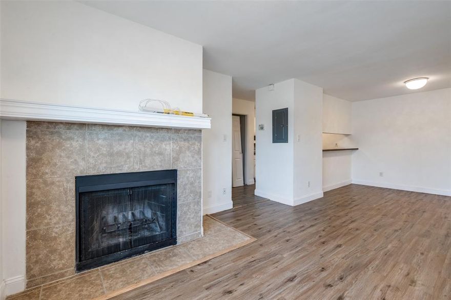 Welcome home to this charming and affordable 1-bedroom, 1-bath condo in the heart of Carrollton! This second-floor unit features a cozy wood-burning fireplace, spacious layout, and central heating and cooling for year-round comfort. Located just minutes from George Bush Turnpike and I-35E, commuting is a breeze—whether you're headed to downtown Dallas, Addison, or Plano. Enjoy being within walking distance or a short drive to local shopping centers, restaurants, parks, and entertainment options. With a quiet community feel and convenience all around, this is the perfect space for professionals, students, or anyone looking to enjoy all that North Dallas has to offer.