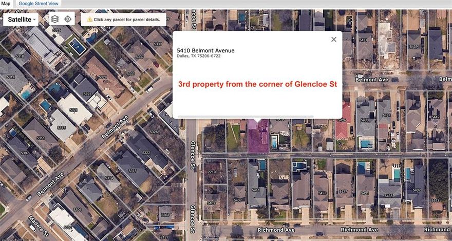 PREMIUM PROPERTY Positioned in the heart of VICKERY PLACE perfect for a custom luxury build. This lot delivers unmatched land value just minutes from, Uptown, Downtown, SMU, and the Henderson corridor and up coming development – The Central at Haskel and I-75. The 5400 block showcases an eclectic mix of CUSTOM-designed homes, reflecting sustained demand for premium infill construction. 5410 BELMONT Ave is surrounded by streets with luxury residences from the mid-$1.5M range to well over $2M, underscoring the area’s strong trajectory and buyer demand for high-quality new construction in highly desirable Vickery Place. Several new projects are currently underway creating a highly competitive environment for builders seeking rare, centrally located land opportunities. With the continued shortage of available lots near Dallas’s core—and the neighborhood’s proximity to world-class dining, arts, entertainment, and museums—this property offers a compelling opportunity for builders looking to secure a premier site before the next wave of development tightens supply even further. Quick access to I-75, Greenville Avenue, and major employment hubs supports a future luxury product and makes this one of the most strategic infill locations currently available.” Exterior view only. No trespassing! Interested parties must contact listing agent  to walk the lot. Please do not go onto the property or approach owner. Home SOLD-AS-IS. Being sold for LOT VALUE.