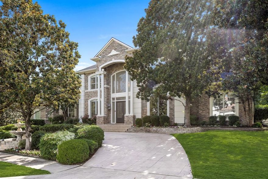 This luxurious and warm family home in the exclusive gated community of Oakdale is ideal for entertaining. With a DOUBLE LOT, the home has a beautiful private backyard, complete with pool, spa, pond, outdoor BBQ and living area. The first floor begins with a gorgeous living area as you enter, with beautiful views of the backyard provided by full-length windows. The exceptionally large Kitchen opens to the breakfast and den area, accommodating large groups while still feeling intimate for smaller get-togethers. The first-floor highlights continue with a spacious primary suite and guest bedroom, exercise room and a paneled office. High Ceilings throughout add to the spacious feel. The second floor includes 3 large bedrooms (ensuite, one with office),large game room with balcony, and fully equipped media room. This home includes private guest quarters and full bath above the freestanding 2 car garage. Everything in this home is large, while still feeling warm and intimate for your family.