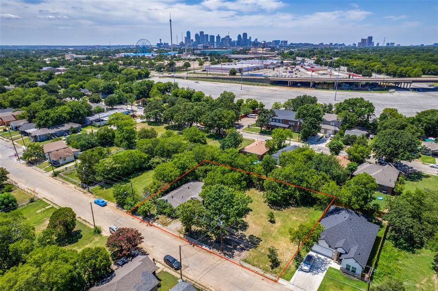 Rare find in South Dallas: a massive 17,424 sq ft lot — over 2.5x the size of typical lots in the area. Ideal for multiple new builds, a custom home, or buy-and-hold strategy in a rapidly developing pocket just minutes from Fair Park and Downtown.

Recent new construction comps support resale values between $325K–$390K, even on much smaller lots. Zoned R-5(A) per DCAD with no known deed restrictions. Utilities available — buyer to verify all development details with the City of Dallas.

This property offers significant upside in a neighborhood seeing active revitalization. Full investor package available upon request, including photos, comps, and a walkthrough video.

Drive by and envision the potential, then reach out for full details.