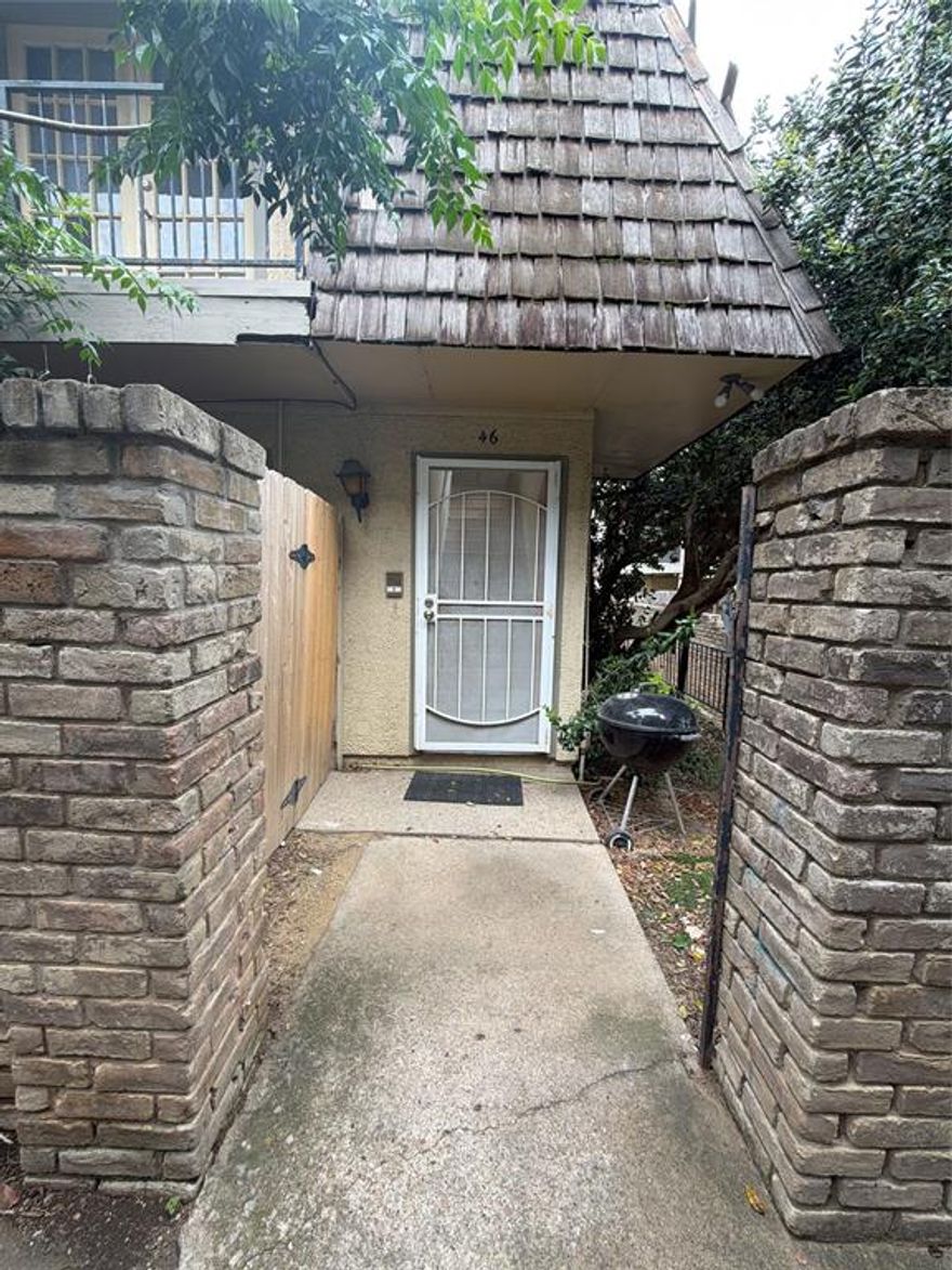 Investor Special! Welcome to the gated community of Park Lane Place. This second floor 3 bed, 2 bath condo has a long term tenant who is currently under lease until March 2027. The unit has and open floor plan with plenty of natural light in every room! The primary bedroom has a walk in closet and full ensuite bathroom. The additional bedrooms can be used as an office or guest rooms. There is a gorgeous corner built-in wood burning fireplace in the living room with french doors leading out to a large private balcony area that extends to a secondary patio door in the eat in dining area. The entrance has a small private fenced in front patio.  Come see check out this condo withan exisiting tenant already generating built in revenue. Conveniently located near major highways, shopping and dining. Motivated Sellers Bring your offers! Condo is being sold As-Is. Owners are unable to make any additional repairs.