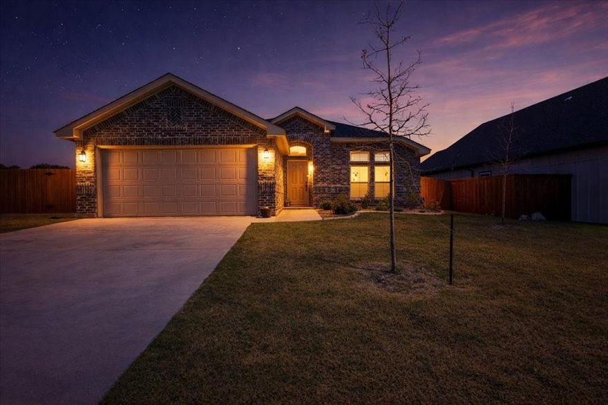 Welcome to 108 Mesa Drive in the heart of Glen Rose, TX where modern comfort meets small-town charm. Built just over a year ago, this beautifully maintained 4-bedroom, 2-bath home offers the feel of new construction without the wait. Step inside to an inviting open-concept layout, perfect for both everyday living and entertaining. The light, neutral color palette creates a warm and airy atmosphere, ready to complement any style. The spacious kitchen flows seamlessly into the living and dining areas, making it easy to stay connected. Enjoy quiet evenings and peaceful mornings on a covered patio located on a dead-end road, offering added privacy and minimal traffic - ideal setting for relaxation. The fully fenced backyard provides the perfect space for pets, play, or weekend gatherings. Located in one of Glen Rose’s most sought-after neighborhoods, this home is just minutes from the historic Glen Rose Square, local shopping, dining, and entertainment. Spend your weekends exploring nearby attractions like Fossil Rim Wildlife Center, Dinosaur Valley State Park, and Big Rocks, and local parks; all just a short drive away. Conveniently situated about an hour from downtown Fort Worth and zoned to highly acclaimed, nationally recognized Glen Rose ISD, this home truly offers the best of location, lifestyle, and livability. Don’t miss your opportunity to own a like-new home in one of Texas’ most charming communities!
