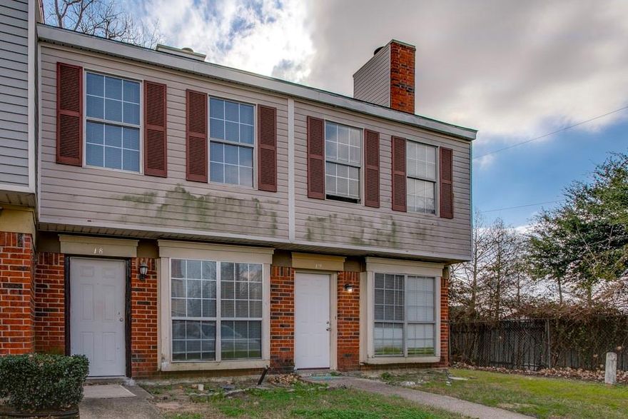 Two- story condo with great potential! 2 bedroom, 2.5 bath home offers a functional layout. Both bedrooms located upstairs and each has it's own bath. Living area down stairs has a wood burning fireplace. The condo had been freshly painted and updated flooring. You just need to add your personal touch to make it your own.