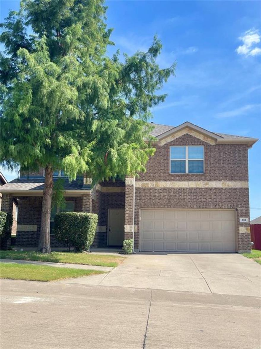 MUST SEE! 507 Lipizzan Lane is a spacious two-story rental home offering 4 bedrooms and 3 full baths in the coveted Carter Ranch community. The home features an open floor plan with two bedrooms downstairs, plus a large upstairs game room and separate study — or media room — giving plenty of room for flexible living or entertaining. The kitchen is nicely updated with granite countertops and stainless steel appliances, while inside you’ll find energy-efficient systems, vaulted ceilings, and a cozy gas fireplace. Outside, the property sits on a roughly 0.15-acre lot with a fenced backyard and offers a two-car garage. The neighborhood has wonderful amenities which include a pool, a playground, and a fishing-pond trail.