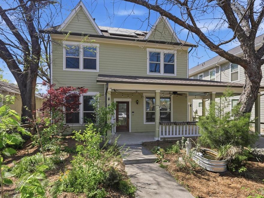 Fresh as a spring morning and full of charm; this McKinney gem is ready to impress with lovingly tended native plants and a nod to Historic Design! Welcome to 405 N Chestnut, ideally located just minutes from Historic Downtown McKinney, where dining, shopping, and weekend strolls are always within reach. This inviting home offers a warm, light-filled interior with a comfortable layout that makes everyday living and entertaining feel effortless. The living spaces flow naturally, while the kitchen provides plenty of room to gather, cook, and personalize to your taste. Cozy bedrooms create a peaceful retreat, and the overall design is both functional and welcoming. Step outside to endless possibilities, whether you’re dreaming of a garden, play space, or relaxing evenings under the patio.

Don't miss out on a home with all the character that comes with stained glass and a Harry Potter cupboard, along with modern conveniences like a Tesla solar battery system (with the flexibility to easily add an EV charger), Flow-Tech Home Anti-Scale System, and an in-home water filtration system.

Adding to its unique charm, the property also features a mural painted by local artist Andrea Holmes, offering a one-of-a-kind artistic touch. Perfect for first-time buyers, downsizers, or anyone wanting to be close to the heart of it all!