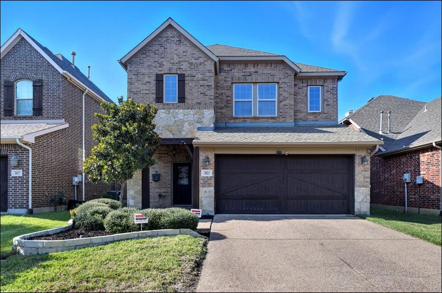 Located in the highly sought-after Castle Hills neighborhood, this stunning David Weekley home offers 4 bedrooms and 3.5 baths plus a study, with every detail thoughtfully designed for comfort and style. Entertain with ease in the beautifully updated kitchen featuring double stainless steel ovens, a gas cooktop, and a spacious center island. The open-concept floor plan flows seamlessly from the inviting entryway through the study with French doors, to the expansive kitchen and family areas, all adorned with abundant natural light, granite countertops, hardwood flooring, and updated finishes. Step outside to enjoy the covered patio, perfect for outdoor grilling, enjoy the low maintenance artificial turf in the backyard. The luxurious master suite boasts a bright, airy bedroom, a tub & a shower, and a large walk-in closet. Upstairs, you’ll find three additional bedrooms, 2 full bath, a versatile game room, and an expansive media room—ideal for family movie nights or entertaining. With a short walk to the park and community pool, and shopping and dining just minutes away, this home combines convenience and luxury. Don’t miss out on this incredible opportunity!