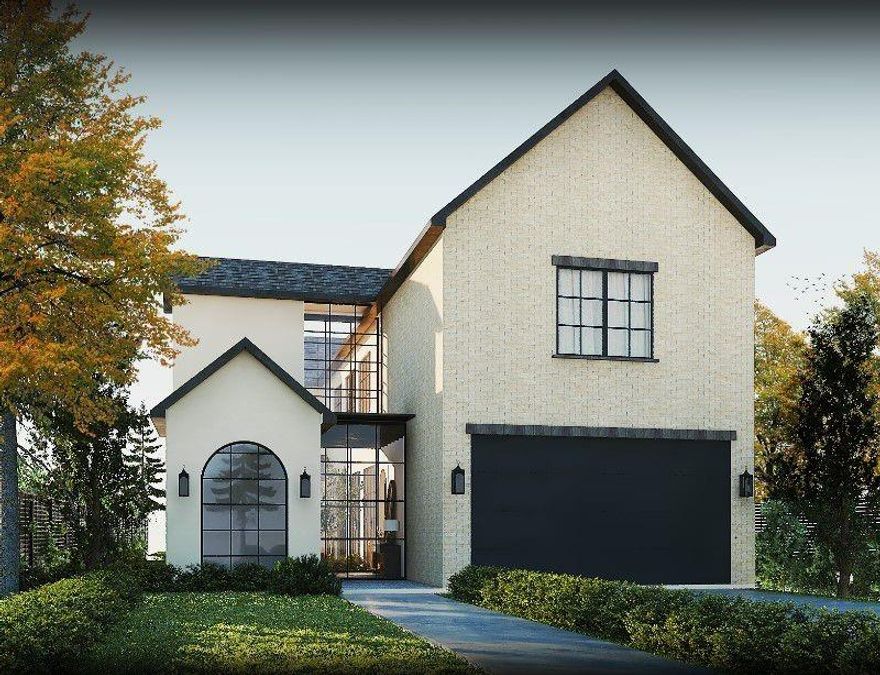 This custom home draws inspiration from the timeless linear homes of Mexico, where indoor and outdoor living blend seamlessly into one experience. Centered around a private courtyard, the design creates a peaceful sanctuary that celebrates light, air, and connection to nature. Floor-to-ceiling windows and sliding glass doors invite the outdoors in, while clean lines and natural textures ground the space in quiet elegance. This one-of-a-kind home has 4-bedrooms, 4.5 baths, which includes a media room, game loft, pool, 2 laundry rooms, dog shower, and 2 kitchens.  Step inside to 12-foot ceilings on the main level, anchored by a stunning 24-foot-tall living room featuring a sleek gas fireplace and expansive Pella windows that bathe the home in natural light. The open-concept design flows seamlessly into a state-of-the-art kitchen, highlighted by a 60-inch Sub-Zero refrigerator, Wolf appliances, and a rich walnut island. A separate prep kitchen with a 48-inch Sub-Zero fridge and double ovens provides extra culinary convenience. Entertain in style with a hidden door leading to a climate-controlled space ideal for a wet bar, wine room, or cigar humidor. The luxurious first-floor primary suite is a private retreat, with a spa-inspired en-suite bathroom and a massive 10x17-foot walk-in closet with a center island. A secondary bedroom with ensuite bath downstairs offers flexibility as a secondary office or fitness room. Outdoors, enjoy resort-style living with a Pentair 20x12 heated pool featuring a sunning ledge, all visible from floor-to-ceiling windows.  A covered patio with built-in grill completes the perfect entertainment space. Upstairs, you'll find a spacious loft and game area, a media room equipped with a golf simulator, a secondary primary suite, additional bedroom, and a second laundry room for added convenience. 2107 Madera is more than a home — it's a retreat that honors heritage, modernity, and the beauty of living in harmony with your surroundings.