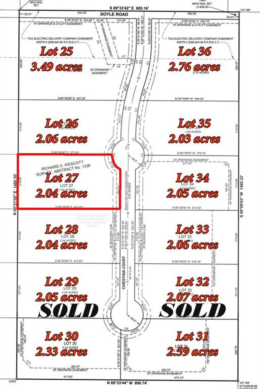 7256 Christina Court has 2.04 acres, 218'x410', Legacy Ranch is a neighborhood located northwest of Krum, TX. Legacy Ranch provides 36 lots, ranging between 2-3 acres, Legacy Ranch is developed for a Very Special Group of People that Understand the Love and the Benefits of Country Living. Where You can have a Shop or Barn for Hobbies or Animals that Bring the Bodies and Emotions back to a Tranquil State. Have Space where Someone can take the Time to Slow Down and Appreciate the Simple Pleasures of Life, Again. To provide a Home for Children and Adults where Outside Activities can reduce the Dependencies of Electronic Devices. Krum provides a Great School System, and the Bus will Pick up your Kids. This will be a CC&R in place! no HOA!