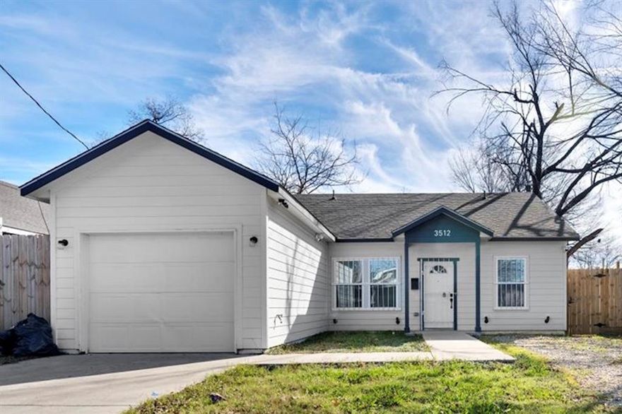 Welcome to your dream home in the rapidly transforming Fair Park area, just minutes from Downtown, Deep Ellum, and the Dallas entertainment district! Beautiful newly remodeled home perfect for starter home or investment property. Lots of development in the area and booming neighborhood. The house has open concept design with granite countertops, SS appliances, and luxury vinyl flooring with accent wall panels. Come take a look today
Please see private remarks for access information