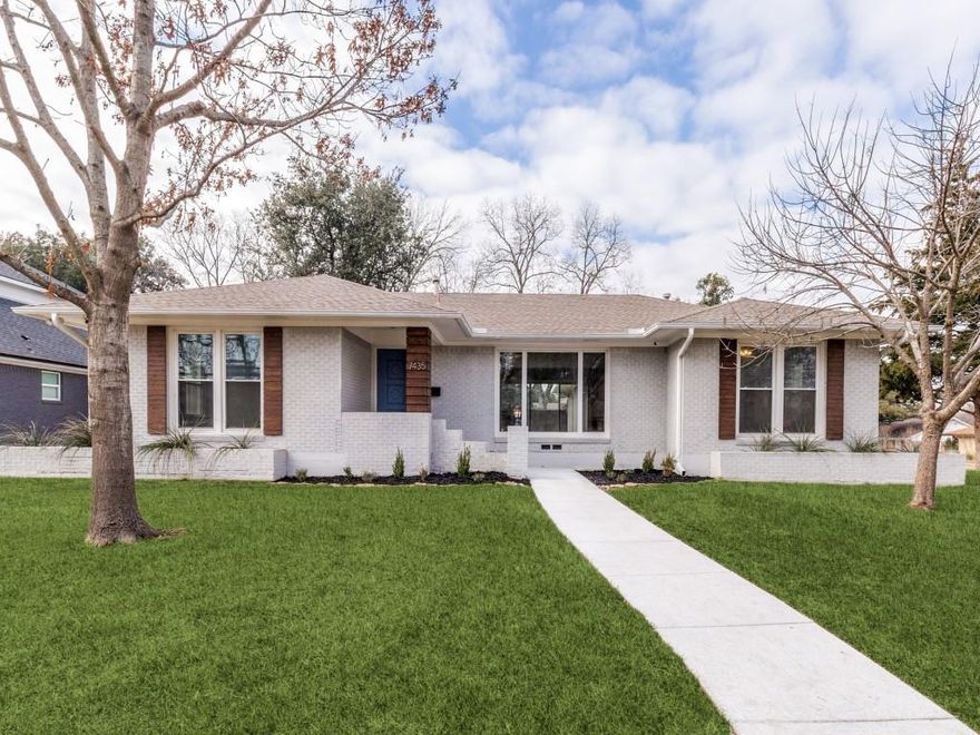 This beautifully updated home sits on an oversized corner lot in the desirable University Manor-Merriman Park neighborhood, and offers convenient access to shopping, major arteries, White Rock Lake, and the Santa Fe Trail. The home has been thoughtfully modernized with an open-concept layout that offers seamless flow between the living, dining, and kitchen areas, plus picture windows and a bank of large sliders that bathe the space in natural light. The updated kitchen is perfect for entertaining with an oversized island, farm sink, custom cabinetry, stainless appliances, and ample bar seating. The primary bedroom offers ample storage with dual closets plus ensuite bath with frameless glass shower and dual sinks. Two additional spacious bedrooms share a modern bath with tub.  

A comprehensive 2018 renovation effectively rebuilt the home with new electric, new plumbing, and energy-efficient windows. Sellers have thoughtfully maintained the property with new privacy fence (2023), Trane HVAC system (2025), beautifully refinished original hardwoods and new interior paint throughout (2025).