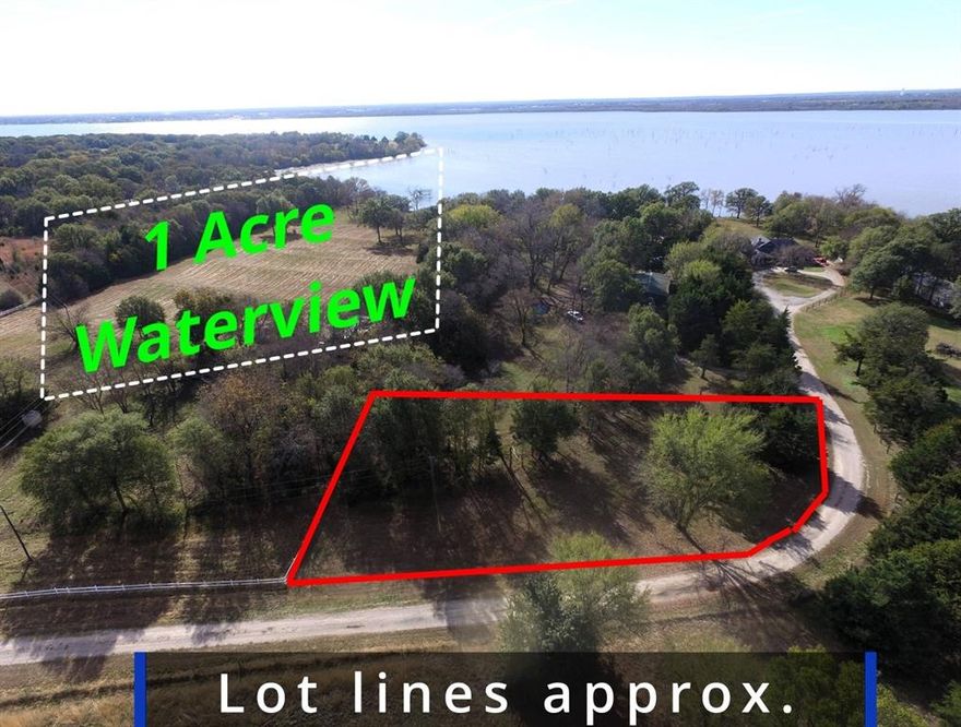 This is a perfect spot to build your home in a beautiful country-charm setting. This is an acre of land that is walking distance to the lake. It sits a nice distance back from the road for that true country feel. Imagine taking in lake views along with the peaceful feel of the surrounding meadows. You will be sure to enjoy all the options that you will have to just relax and enjoy nature all year round. The owner is offering a lot of flexibility such as owner finance with a minimum 50% down. He also is giving an option to tie in to the existing well that has the most wonderful clean, crisp taste that has been rated very pure! There is also an option to have lake access that would be worked out directly with the owner per an independent agreement between the buyer and seller. This area of Quinlan is quite and peaceful, its perfect to stargaze at night and enjoy the lake during the day, taking in all the natural beauty one looks for in a setting like this. No mobile homes are allowed. Come and check this out, you wont be disappointed!
