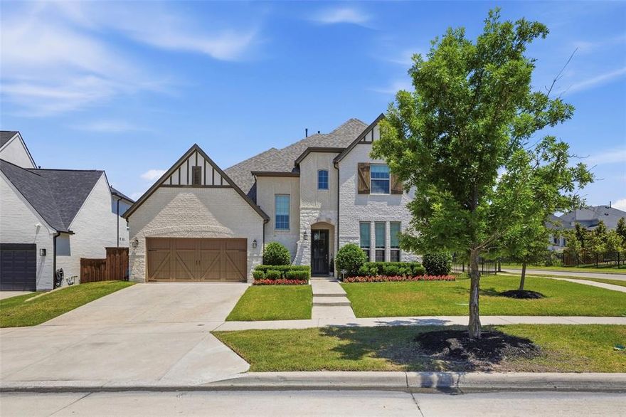 Luxury living meets everyday functionality in this beautifully upgraded Highland Home located in the coveted Walsh Ranch community. Positioned on a spacious corner lot, this 4-bedroom, 3.5-bath residence offers approximately 3,452 sq. ft. of thoughtfully curated living space, complete with a private office, media room, two living areas, and an ideal split-bedroom layout and open floor plan. Designed for entertaining, the resort-inspired backyard features a custom heated pool with waterfalls and ambient lighting, hot tub, putting green, basketball goal, custom paver decking, fire pit, and lush landscaping that creates a true staycation atmosphere. Interior highlights include beautifully remodeled baths, designer accent walls, a custom fireplace feature with reclaimed wood mantle in the primary suite, upgraded laundry room cabinetry, recent upstairs paint and carpet, whole-home generator, security system, and 3-car tandem garage. This is the one you've been waiting for!