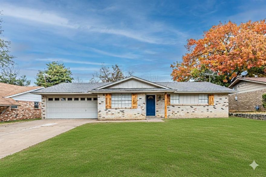 Beautifully updated Ranch-style home in the established Indian Hill neighborhood of North Arlington. The home is centrally located with a short commute to both Dallas and Fort Worth, and convenient to all of the shopping, restaurants, and entertainment you need (Arlington Entertainment district, AT&T Stadium Globe Life Field, 7 minutes away!). The entire home was recently updated and features an open concept kitchen, quartz countertops, stained shaker cabinets, LED lighting, and stainless-steel appliances. Luxury vinyl plank throughout, fresh texture and paint inside accentuate this home. Large laundry room and spacious bedrooms. Both bathrooms have been updated with identical finishes. Plenty of parking. The backyard is oversized, and shaded, great for BBQing with your family and friends during these hot Texas summers! Make this your new home!