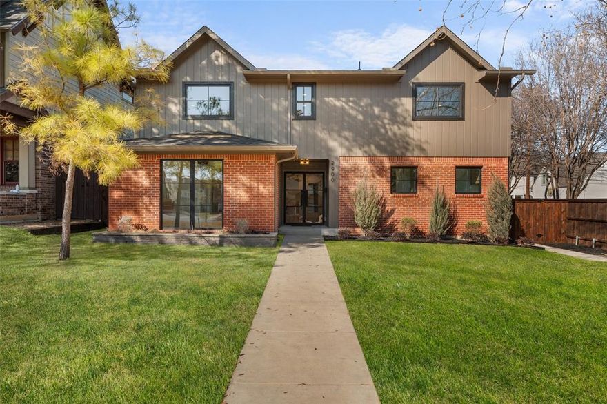 Discover over 3,500 square feet of beautifully reimagined living in one of University Park’s most desirable neighborhoods. This 5-bedroom, 4.5-bath features two primary suites—one conveniently located on the first level and a second upstairs, offering flexibility for guests or multi-generational living.  Taken down to the studs and completely rebuilt, delivering the feel of new construction while preserving its classic traditional exterior and timeless style. Zoned to HPISD, including Armstrong Elementary School, the home offers both exceptional convenience and refined living.

Inside, expansive light-filled spaces showcase stunning finishes, including white oak hardwood floors, a steel double front door, and a chef’s kitchen with custom cabinetry, Taj Mahal quartzite countertops, and Thor stainless steel appliances. Major systems have been fully replaced—new roof, gutters, spray foam insulation, sheetrock, HVAC units, tankless water heaters, breaker panel, fire alarm system, and sprinkler system—providing efficiency, safety, and peace of mind.

The open, airy floor plan is ideal for entertaining and everyday living, with seamless indoor-outdoor flow. A dramatic sliding door opens to a private backyard retreat. Just minutes from SMU, Snider Plaza, and Burleson Park, this home is perfectly positioned for active families and game-day gatherings. Experience the ultimate combination of luxury, location, and move-in-ready comfort.