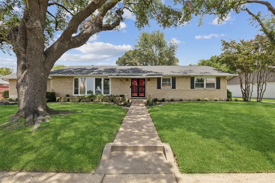 FULLY RENOVATED modern-contemporary home in the heart of Park Forest. Situated on a 0.26-acre lot with modern amenities and an abundance of natural light, this beautiful 3-bedroom, 2-bathroom open-concept living features a spacious backyard with patio space and a wooden privacy fence. Enjoy nature while only being steps away from Webb Chapel Park. Lounge by the Park Forest Pool on those hot summer days. Conveniently located near dining, shopping, and grocery options. Easy access to Dallas North Tollway and I-635.