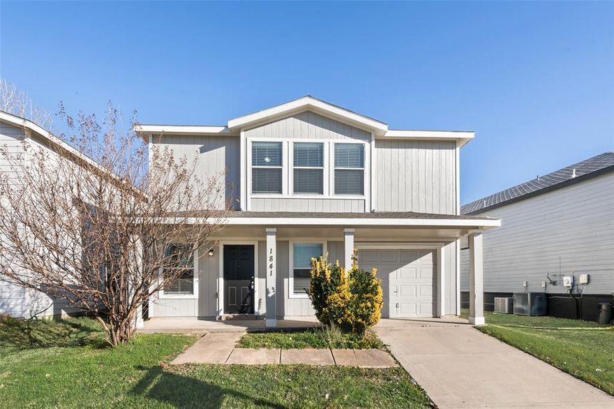 This welcoming 2-story residence with a covered front porch is ready for you to make it your home sweet home. As you approach, the inviting curb appeal creates a warm first impression. The thoughtfully curated floor plan is perfect for both family living and entertaining, as it seamlessly connects the living, kitchen, and dining areas. Upon entrance, you’re greeted by a second living area that offers the flexibility to suit your family’s needs, followed by a lovely dining area and the spacious family room. Prepare meals in the well-appointed kitchen, enhanced with a brand new electric range. Privacy is ensured as all bedrooms and a game room are located upstairs. The primary suite has plush new carpet and an ensuite bath that's designed for comfort, with split vanities, a soaking tub, and a walk-in shower. The home has been freshly painted inside and out. The spacious backyard has plenty of room for kids and pets to play. A recently replaced water heater means you’ll have peace of mind for years to come. No city taxes. No HOA. Just peaceful, suburban living. Serviced by the highly regarded Burleson ISD, with Ann Brock Elementary only minutes away. Conveniently located near I-35W and just a short drive to shops, restaurants, and the heart of Burleson, this inviting residence is also approximately 20 minutes from downtown Fort Worth, offering a perfect blend of suburban tranquility and convenient city access.
