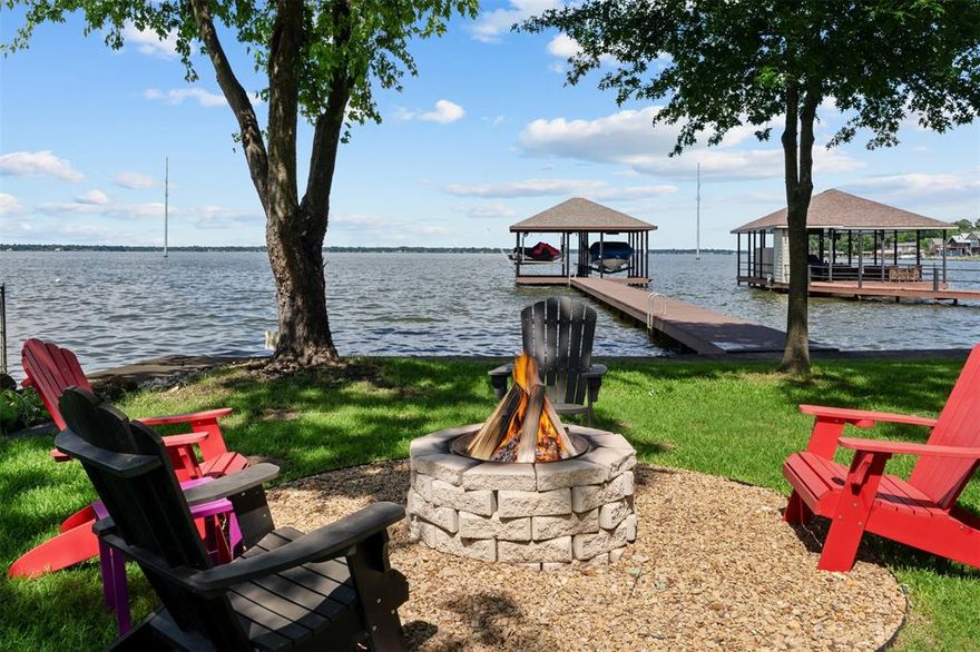 WONDERFUL  MOVE IN READY PROPERTY JUST A 50 MINUTE COMMUTE FROM DALLAS!  Walk through the door and see booming waterviews from the kitchen,  open living-dining and both bedrooms.  Meticulously maintained home with wood burning fireplace was recently updated with new kitchen, appliances, roof, windows, siding, interior and exterior paint. Set on one of the most prized parts of Cedar Creek Lake with wide open water perfect for skiing, tubing or just relaxing by the firepit with extreme waterviews.  The sandy bottom makes a great afternoon or evening floating with friends and family.  Home is surrounded by a canopy of mature trees and a large backyard for a game of ball with tons of privacy. Dock was constructed by one of the ultimate dock builders on the lake with boat slip, dual jet-ski lift and setting area. All lifts are remote controlled for ease of use, whether coming or going.  Restaurants within walking distance and just a 2.2 mile drive to shopping and other eateries. Short boat ride to waterside eateries also! STR friendly.  Don't miss this opportunity to let all your cares float away........
Furnishings and watercraft available on separate contract.