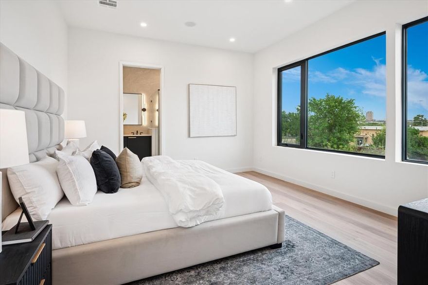 Experience the epitome of modern living in one of the four stunning newly constructed townhomes at 4534 Lake Avenue! Expansive rooftop decks with amazing panoramic views of Downtown Dallas, perfect for entertaining or simply soaking up the city skyline! The development is gated and has a dog park on the property. Relax in the owner’s suite with spacious bedroom and huge walk in custom closet designed by Closets by Design! Enjoy thoughtfully designed living spaces, custom Nobilia German cabinetry, custom porcelain and ceramic tiles, quartz countertops, built in Bluetooth speakers throughout the entire home, and large open floor plan. With sleek lines and modern updates, each unit has been meticulously crafted and includes all brand-new appliances. Centrally located in the Dallas medical district, minutes from Uptown, Downtown, the Park Cities, and the Shops at Inwood!