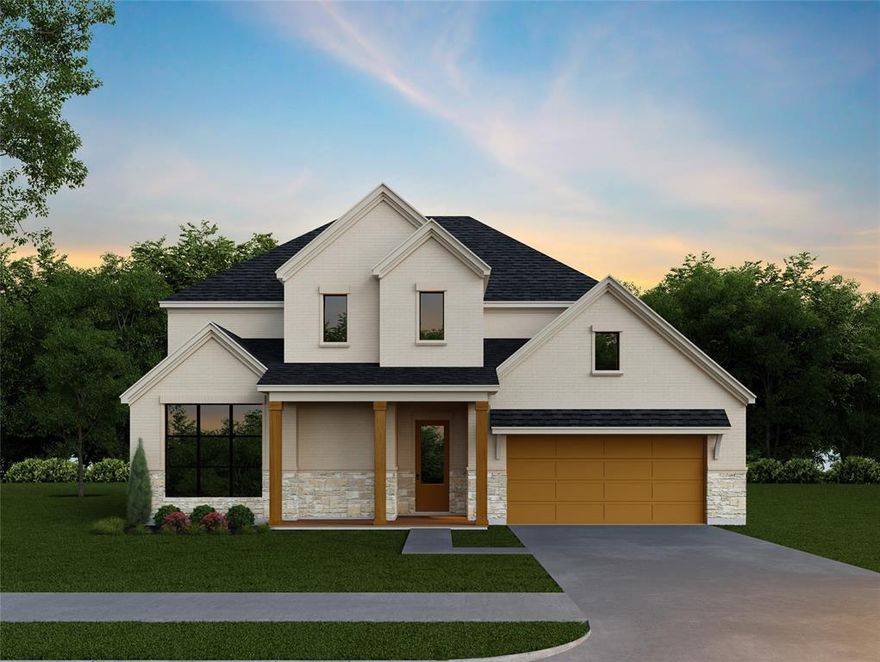 The Monarch Floor Plan is Now Under Construction in Settlers Glen, New Fairview

Welcome to the Monarch plan, located in the desirable Settlers Glen community of New Fairview. This thoughtfully designed home sits on a spacious half acre lot and is part of a community known for its award-winning floor plans and wide-open spaces.

Currently under construction, the Monarch offers an impressive layout featuring soaring 2 story living room ceilings, 4 bedrooms, 3 full bathrooms, a private study, an upstairs game-loft area, and a 3-car garage. The open concept living, dining, and kitchen area is perfect for both entertaining and everyday living, with an abundance of natural light and seamless flow throughout.

The secluded owner’s suite is positioned at the rear of the home for added privacy and showcases a luxurious spa-inspired bathroom, complete with dual vanities, a walk-in shower, a freestanding soaking tub, and an expansive walk-in closet.

Each secondary bedroom includes its own walk-in closet, ensuring ample storage space for the whole family. The well-appointed laundry room includes an extra closet for added storage and convenience.

Step outside to the extended covered patio, an ideal spot for relaxing or entertaining year-round.

Experience comfort, functionality, and elegance all in one with the Monarch plan in Settlers Glen.