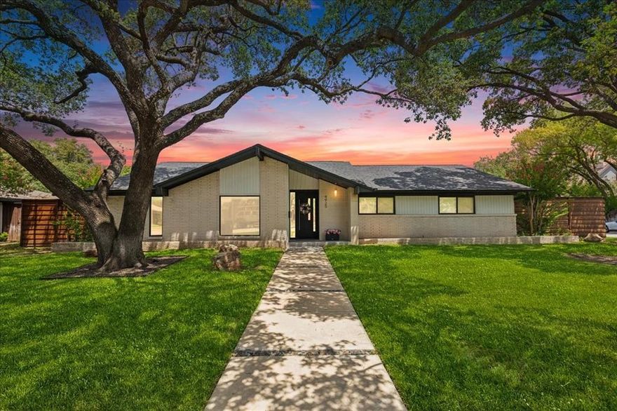 Welcome to Sugar Mill, perfectly situated on a desirable corner lot in the highly sought-after Private School Corridor of Dallas. From the moment you enter, you’re greeted by a beautifully renovated open-concept design that effortlessly connects the living room, dining area, and kitchen—creating the perfect atmosphere for gatherings both big and small. The chef’s kitchen is a true centerpiece, featuring a striking waterfall quartzite island, premium stainless steel appliances, and abundant custom cabinetry designed for both style and function. As you move through the home, the secondary living area draws you in with soaring vaulted wood ceilings and walls of floor-to-ceiling windows that blur the line between indoors and out. Natural light pours in, creating a warm, inviting space to unwind or entertain. The primary suite serves as a true retreat, with large windows that illuminate the room and provide direct access to the backyard. Outside, you'll discover your private oasis, complete with a stylish covered cabana that offers a shaded escape for relaxation and entertaining. Every detail of this home has been thoughtfully designed to balance luxury and livability, offering not just a place to live, but a lifestyle to love.