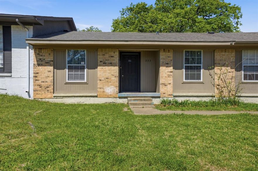 Charming single-story townhouse home located in the established Rustic Hills subdivision of Dallas. This 3 bedroom, 2 full bath home offers approximately 996 square feet of comfortable living space with a functional layout and abundant natural light. The open living area flows into the dining space and kitchen, creating an easy setup for everyday living. The primary bedroom includes a private full bath, while the secondary bedrooms provide flexibility for guests or a home office. Enjoy a fenced backyard with patio space, ideal for relaxing outdoors. Conveniently located within Dallas ISD and just minutes from major highways, shopping, and dining. Some Photos are virtually stages.