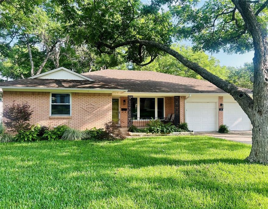Renovated ranch sitting on a tree lined creek in East Dallas. Welcome to this beautifully updated, move-in-ready home. Major renovations have been completed, including a new roof installed prior to closing and fresh paint throughout.The heart of the home is the chef-inspired kitchen (2017) featuring Thomasville Custom Alder Hardwood Shaker Cabinets, Corian countertops, Pendant lights, Elkay Stainless Farmhouse Sink, and modern wood-like tile flooring. The space is equipped with stainless steel appliances, including a Samsung Gas 5-Burner Cookstove with Convection Oven and a stainless steel hood vent and LG Microwave installed in the island. Enjoy luxury and convenience in the recently renovated bathrooms. The Jack and Jill Bath (2024) is a standout with a custom black shaker vanity, quartz countertop, black and gold hardware,  tile shower enclosure with a glass door and a Bluetooth vent with lights and music. The Hall Bathroom (2021) features a blue tile shower enclosure with glass door, white shaker vanity, quartz countertop, and additional cabinetry for storage and floating shelves. Other features include: Oak Hardwood Floors, Recessed lighting, Rinaai Tankless Hot Water Heater (2015), Sewer Line Replacement (2015), formal dining area with a skylight, Walk-in Pantry and a dedicated laundry room with cabinets and shelving. The garage has tons of built in shelving and a workbench.  Exterior amenities include a wood deck overlooking the creek and backyard, established perennial landscaping, St. Augustine grass and sprinkler system. The French doors and Kitchen door lead out to the deck and backyard, connecting indoor and outdoor living.This home flawlessly blends classic charm with modern amenities. Excellent location with an appealing neighborhood vibe. 1 mile from White Rock Lake and just 6 miles from downtown. Nearby areas include Lakewood and Casa Linda for shopping and dining. Schedule a tour today!