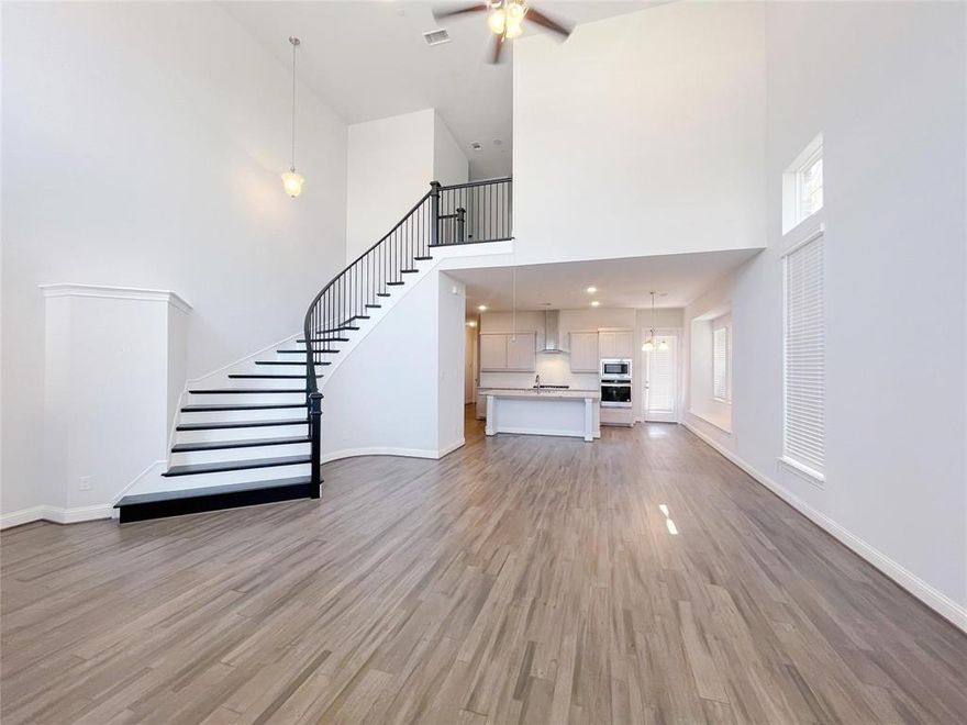 Welcome to this exquisite luxury end unit townhome.Nestled in a prime location,it's built by Grand Homes which boasts 4 beds, 3 baths.As you approach the unit,you'll notice its beautifully designed,showcasing modern architecture and attention to detail.The entrance leads you into a spacious living room with vaulted ceilings,offering an abundance of natural light.On the 1st floor,a stylishly appointed guest suite with its own private bathroom,or make it your office.The kitchen features SS appliances,sleek cabinetry,and a large central island,perfect for both meal preparation and casual dining.The breakfast area is bathed in sunlight from large windows, providing a delightful space to enjoy your morning coffee.Upstairs master suite is generously sized,the master bath exudes luxury with double vanities,a standalone bathtub sits gracefully in the center of the room, inviting you to unwind after a long day.Other two bedrooms are tastefully designed with a bathroom. Minutes to everywhere.